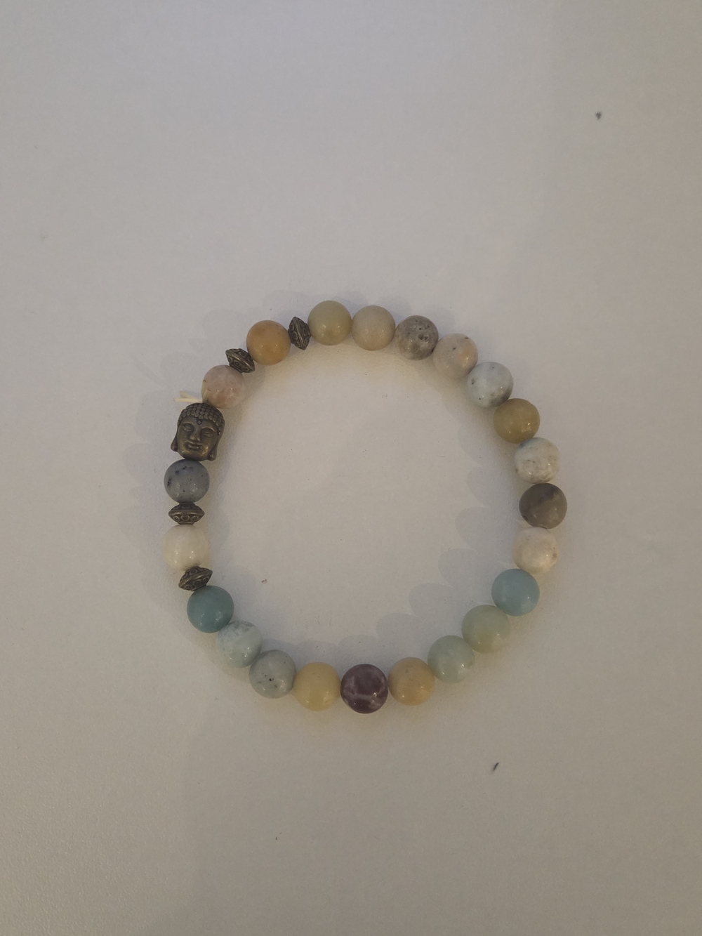 Multicolor Amazonite Beaded Buddha Bracelet